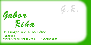 gabor riha business card
